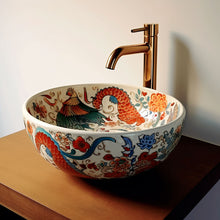 Cargar imagen en el visor de la galería, Lavabo de ceramica pintado a Mano