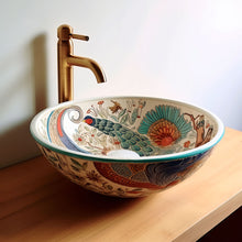Cargar imagen en el visor de la galería, Lavabo de ceramica pintado a Mano
