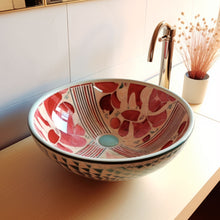 Cargar imagen en el visor de la galería, Lavabo de ceramica pintado a Mano