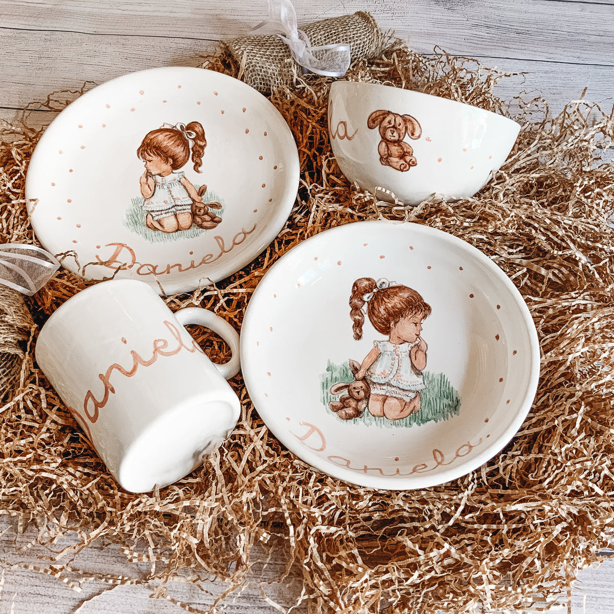 Bebe Personalizada Vajilla Infantil Con Nombre Vajilla De Bebé